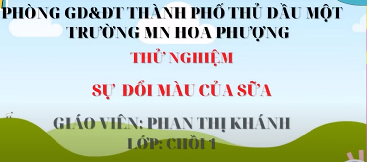 Thử nghiệm sự đổi màu của sữa