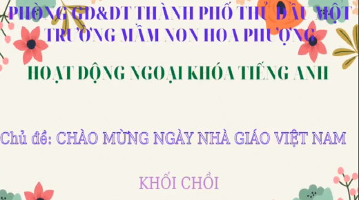 Hoạt động ngoại khóa-Tiếng anh