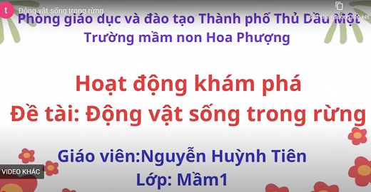 HĐKP-Động vật sống trong rừng